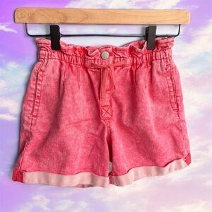 Jordache Girls Pink Acid Washes High Waist Denim Shorts Sz 10